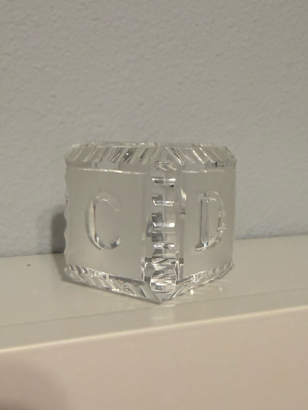 Waterford Crystal Baby Letter Block